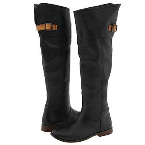 Frye Paige Cuff Tall Riding Boots | Black | Size 8.5 - Picture 2 of 16